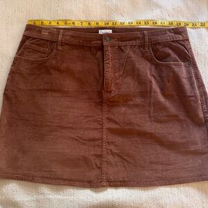 Brown Corduroy Skirt